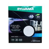 Panel LED Redondo Empotrable 12W Luz Día Aro Negro | Sylvania