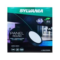 Panel LED Redondo Sobrepuesto 12W Luz Día Aro Negro | Sylvania