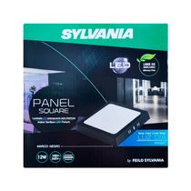 Panel LED Cuadrado Sobrepuesto 12W Luz Día Aro Negro | Sylvania