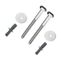 Set Anclaje Taza Piso WC Blanco | Edesa