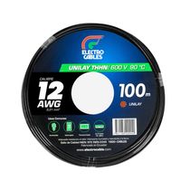 Cable Flexible THHN #12 Unilay 600V 100m Negro | Electrocable