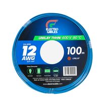 Cable Flexible THHN #12 Unilay 600V 100m Azul | Electrocable