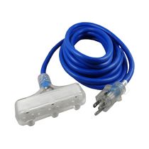Extensión Light End TBar 3x12 Azul 3 Tomas | Cords