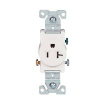 Toma Simple Polarizado 20A 125V Blanco | Cooper