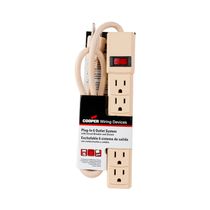 Regleta 15A 125V 6 Servicios Beige | Cooper