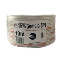Cable Gemelo 2x16 AWG Blanco 10m | Andes Cables