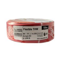 Cable Flexible #10 Rojo THW 10m | Andes Cables