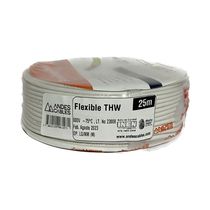 Cable Flexible #12 Blanco THW 25m | Andes Cables