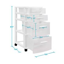 Gavetero Modular Blanco 4 Niveles Eclypse | MQ