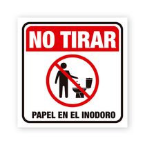 Señalética en Sintra - No Tirar Papel en el Inodoro