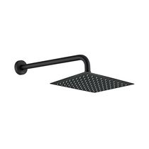 Cabeza de Ducha Cuadrada Negra Acero Inoxidable 20cm | Yetka