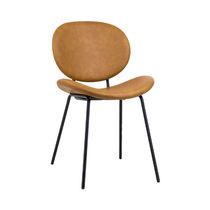 Silla Deco Circular de 51x59x80cm Camel | Dntx