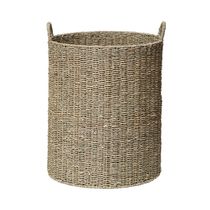 Cesto de Ropa Redondo Fibra Vegetal 56x42cm Beige | Tendance