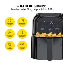 Freidora Aire Caliente 5.5lt 1500W Touch | Chefman