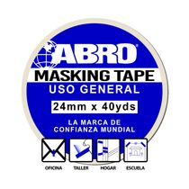 Cinta Masking Multiuso 24mm x 40Yds Beige | Abro