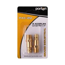 Juego de 2 Acoples 1/4" NPT Macho | Porten