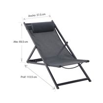 Sillón para Exterior Relax Plegable de Aluminio | Naterial