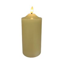 Vela con Luz Marfil 7.5x7.5x17cm | Concepts