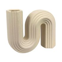 Florero Porcelana Beige 19.2x6.5x15.1cm | Concepts