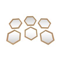 Juego de 6 Espejos Hexagonales 25.5x22x9.7cm | Concepts