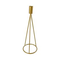 Portavela de Hierro Dorado 10.5x10.5x30cm | Concepts