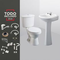 Combo Sanitario + Lavabo Evolution Blanco | Edesa