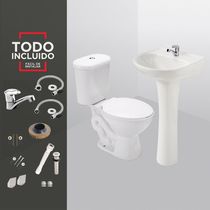 Combo Sanitario + Lavabo Andes Blanco | Edesa