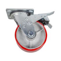 Garrucha Giratoria Industrial 5"x2" Roja | Jem