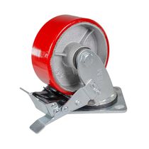 Garrucha Giratoria Industrial 5"x2" Roja | Jem