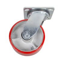 Garrucha Giratoria Industrial 5"x2" Roja | Jem