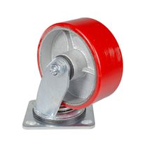 Garrucha Giratoria Industrial 5"x2" Roja | Jem