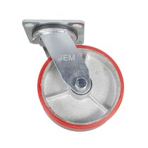 Garrucha Giratoria Industrial 6"x2" Roja | Jem