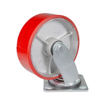 Garrucha Giratoria Industrial 6"x2" Roja | Jem