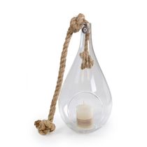 Gota de Vidrio Transparente Colgante 39cm | Atmosphera