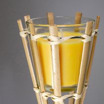 Vela Citronela Amarilla con Base de Bambú | Comptoir de la Bougie