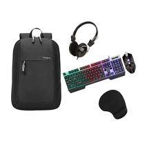 Combo Mochila + Pad + Mouse + Audífono + Teclado