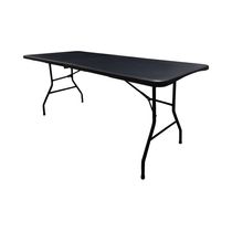 Mesa Catering Plegable Negra 180cm