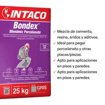 Bondex Blendmix Porcelanato Gris 25Kg | Intaco