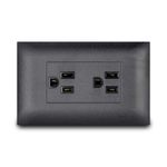 Tomacorriente-Doble-Negro-Termopolimero-15A-7.5x11.8cm-|-Veto