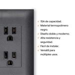 Tomacorriente-Doble-Negro-Termopolimero-15A-7.5x11.8cm-|-Veto