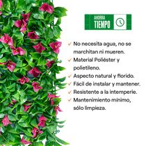 Jardín Vertical Buganvilla Roja Plástico 50x50cm | Elite