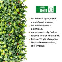Jardín Vertical Hoja Blanca Espinas Plástico 50x50cm | Elite