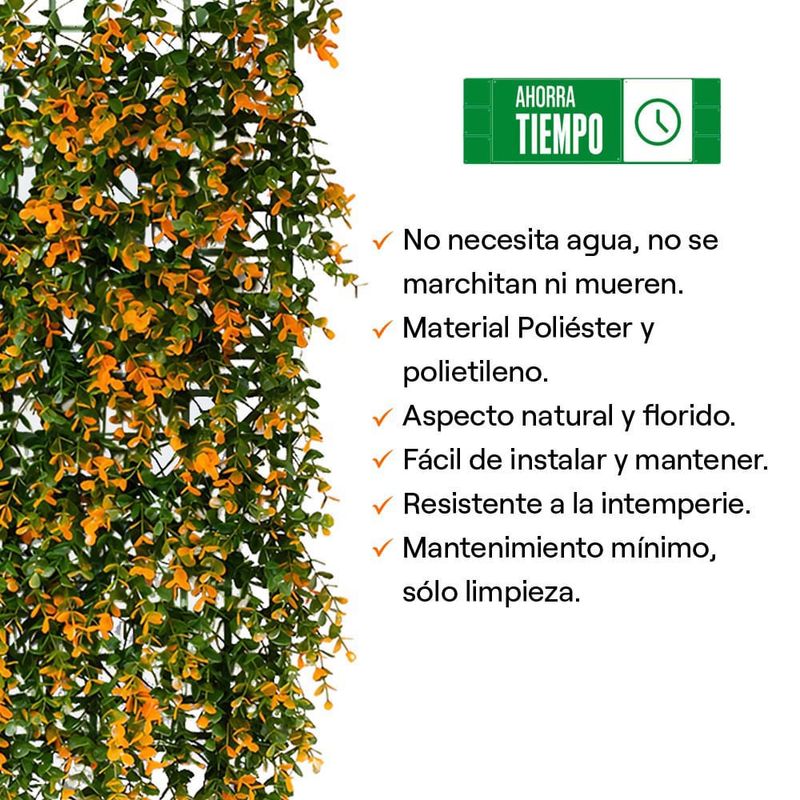 Jardin-Vertical-Hoja-Naranja-Plastico-50x50cm-|-Elite