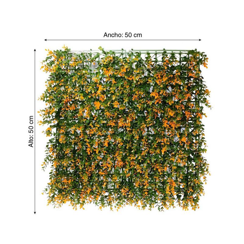 Jardin-Vertical-Hoja-Naranja-Plastico-50x50cm-|-Elite