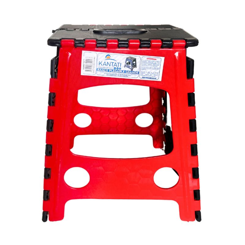Banco-Plegable-Negro-Rojo-|-Kantati