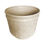 Maceta-Azteca-Mediana-con-Plato-Color-Crema-|-Kantati