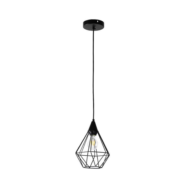 Lampara-Colgante-E27-Rejilla-de-Diamante-x-1-|-Kasalight