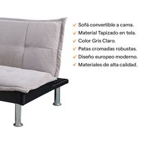 Sofá Cama Euro Gris Claro | Orange