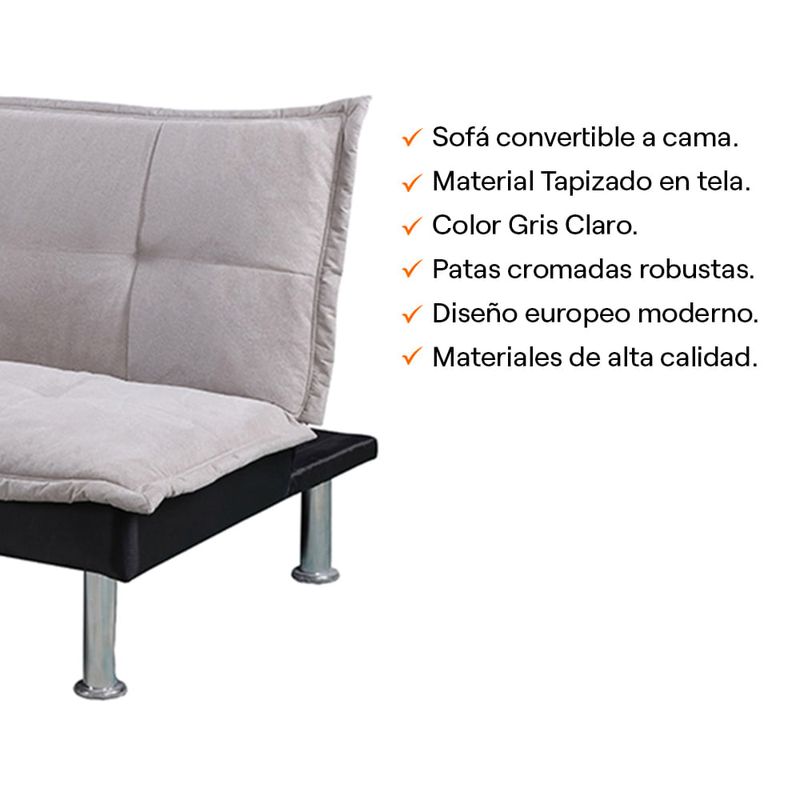 Sofa-Cama-Euro-Gris-Claro-|-Orange