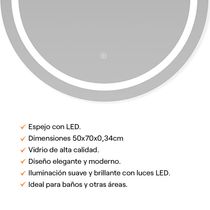 Espejo Blanco con LED 50x70x0,34cm | Orange